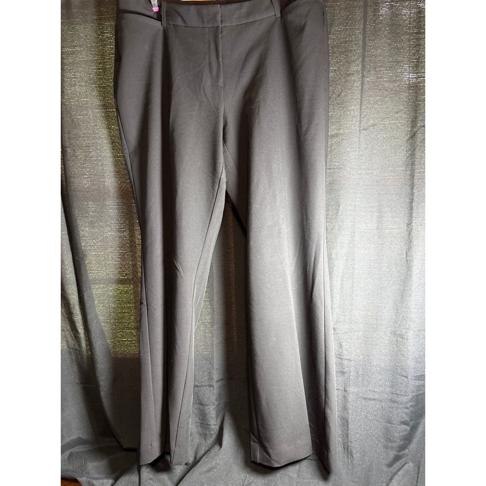 Worthington Curvy Fit Black Dress Pants Womens 14S Straight Leg Work Trousers